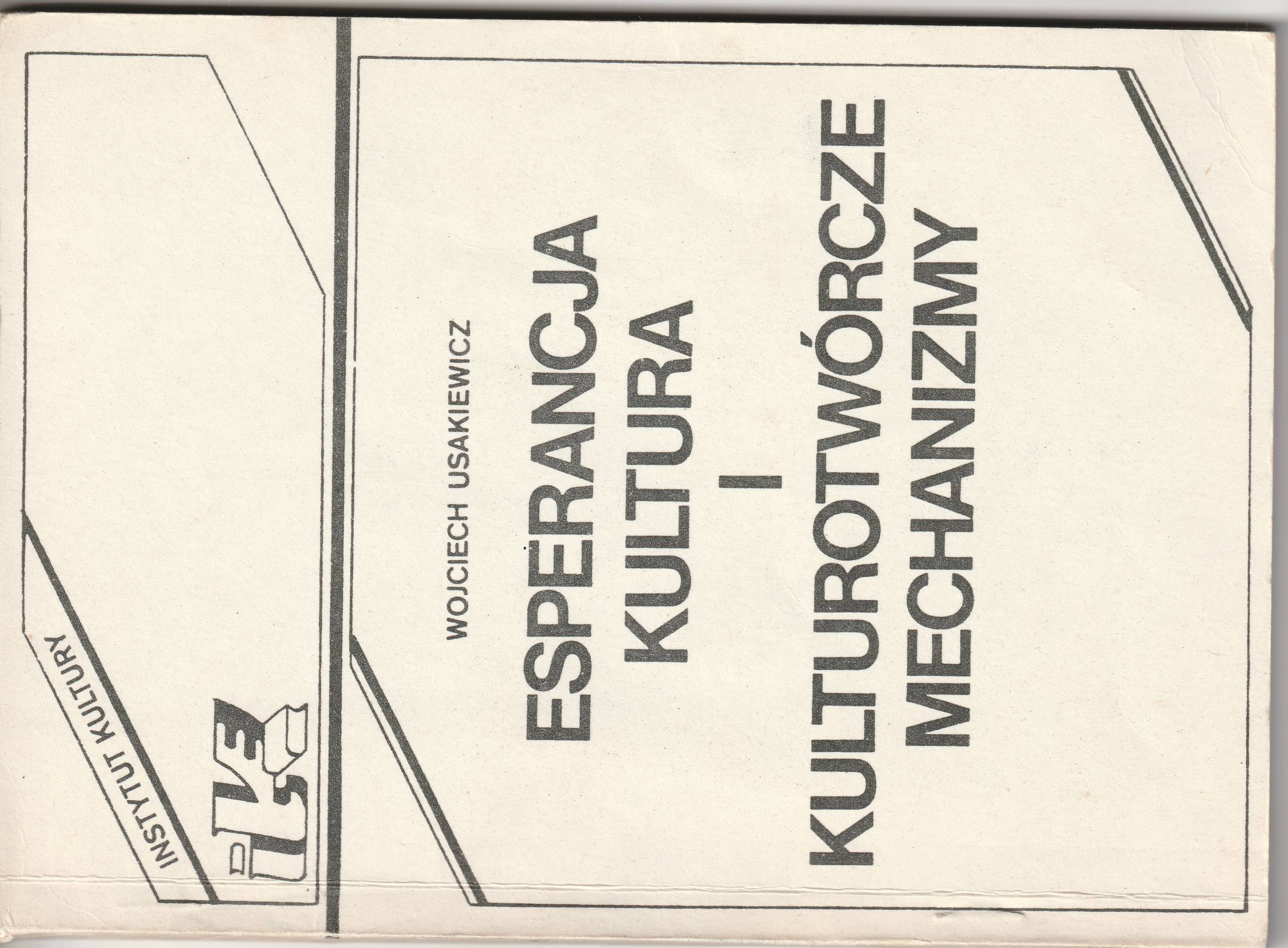 Esperancja. Kultura i kulturotwórcze mechanizmy – okładka