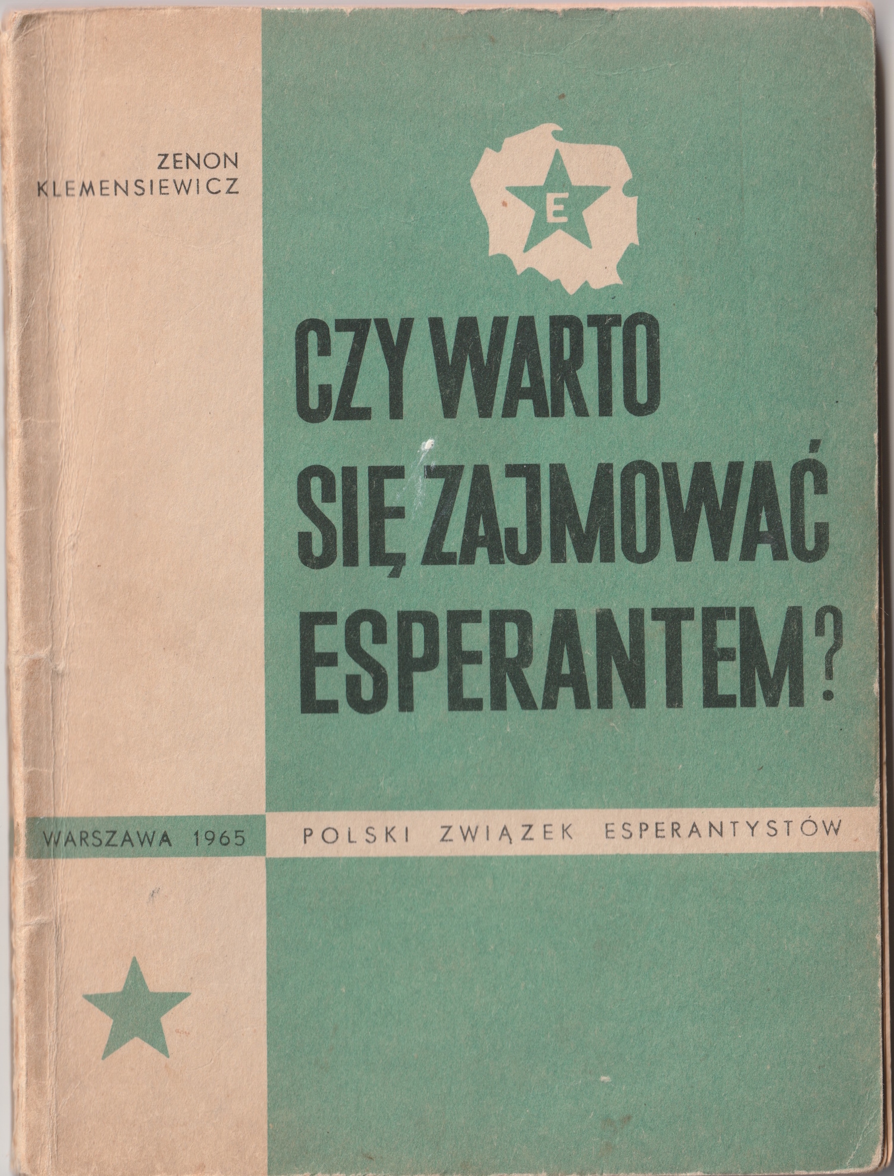 Czy warto się zajmować esperantem? – okładka książki